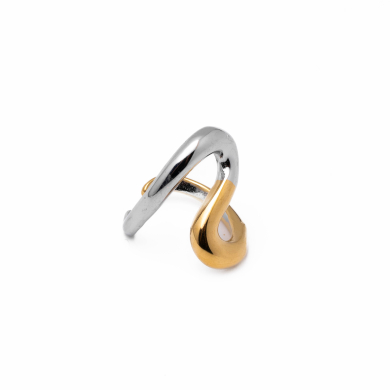 Anillo Y01038 Bicolor Acero Inoxidable 2A510