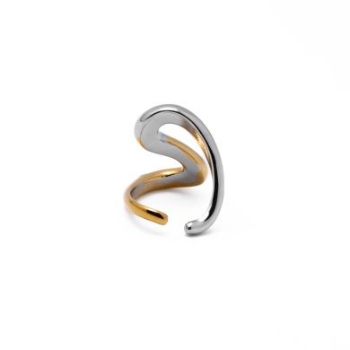 Anillo Y01038 Bicolor Acero Inoxidable 2A510