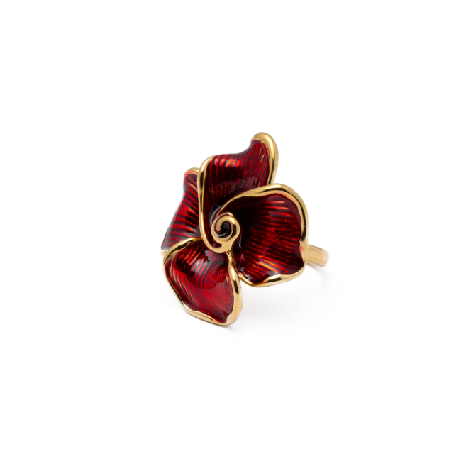 Anillo Y00945 Rojo Acero Inoxidable 2A48