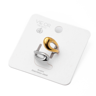 Anillo Y00953 Bicolor Acero Inoxidable 2A43