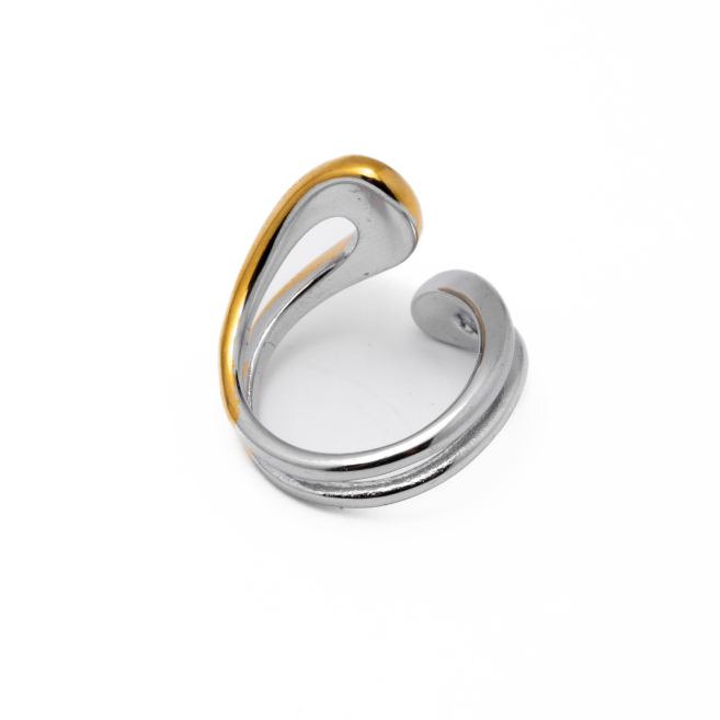 Anillo Y00953 Bicolor Acero Inoxidable 2A43