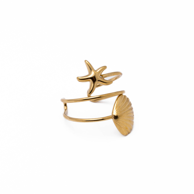 Anillo Y00911 Dorado Acero Inoxidable A44