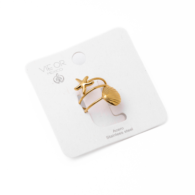 Anillo Y00911 Dorado Acero Inoxidable A44