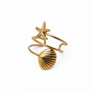 Anillo Y00911 Dorado Acero Inoxidable A44