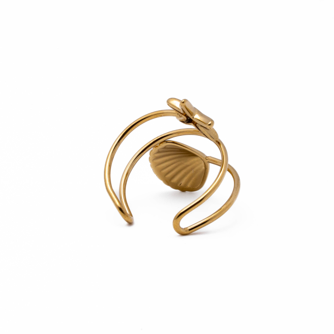 Anillo Y00911 Dorado Acero Inoxidable A44
