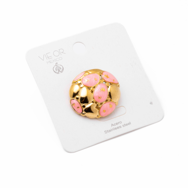 Anillo Y01057 ROSA Acero Inoxidable A38