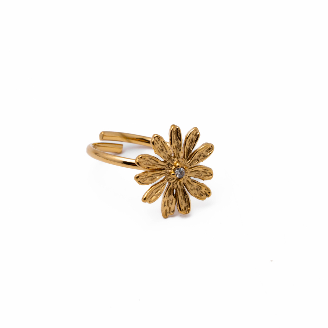 Anillo Y00866 Dorado Acero Inoxidable 2A12
