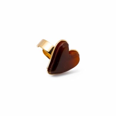 Anillo Y01014 Marron Acero Inoxidable A26