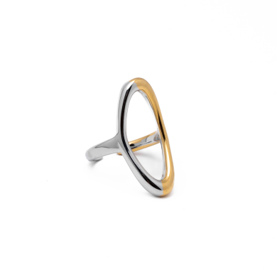 Anillo Y01008 Bicolor Acero Inoxidable A49