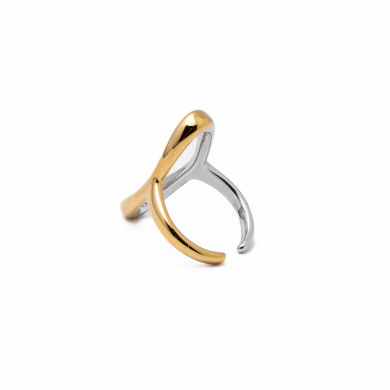 Anillo Y01008 Bicolor Acero Inoxidable A49