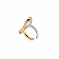 Anillo Y01008 Bicolor Acero Inoxidable A49