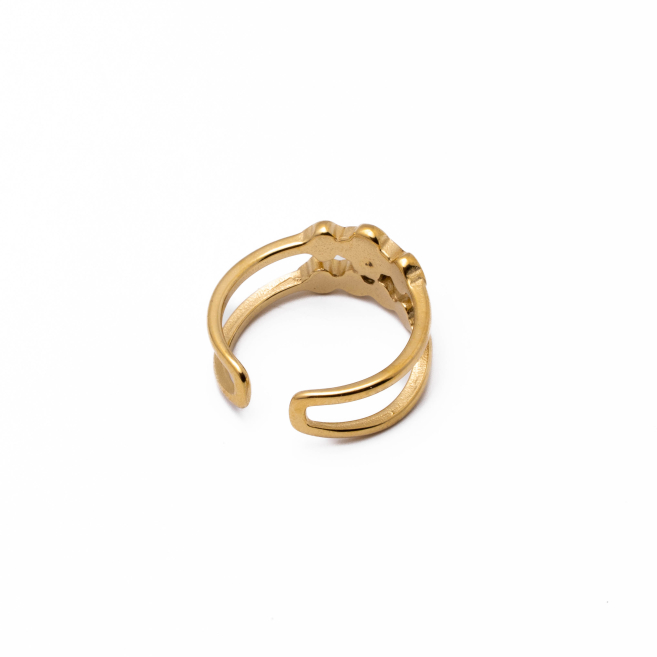 Anillo Y00996 Dorado Acero Inoxidable A43