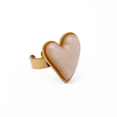 Anillo Y01014 Beig Acero Inoxidable A26