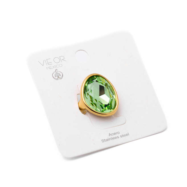 Anillo Y00993 Verde Acero Inoxidable A29