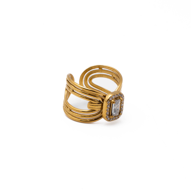 Anillo Y01068 Dorado Acero Inoxidable A23