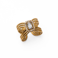 Anillo Y01068 Dorado Acero Inoxidable A23