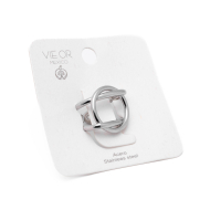 Anillo Y01022 Plateado Acero Inoxidable A37
