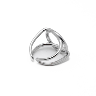 Anillo Y01022 Plateado Acero Inoxidable A37