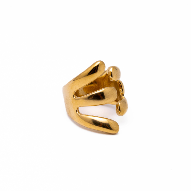 Anillo Y00857 Dorado Acero Inoxidable 2A58
