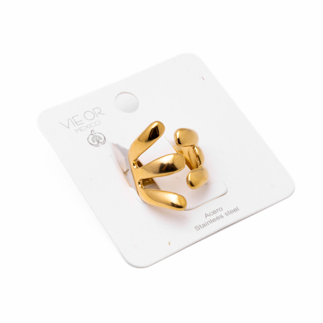 Anillo Y00857 Dorado Acero Inoxidable 2A58