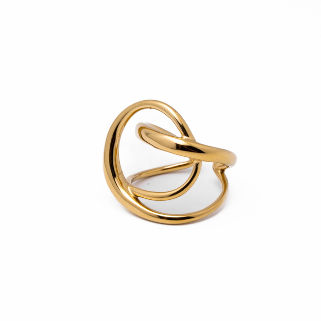 Anillo Y01016 Dorado Acero Inoxidable 2A510