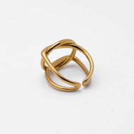 Anillo Y01022 Dorado Acero Inoxidable A37
