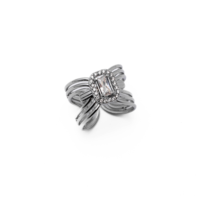 Anillo Y01068 Plateado Acero Inoxidable A23