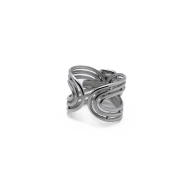 Anillo Y01068 Plateado Acero Inoxidable A23