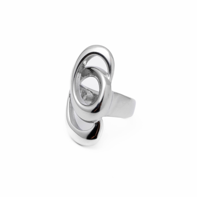 Anillo Y01027 Plateado Acero Inoxidable 2A56