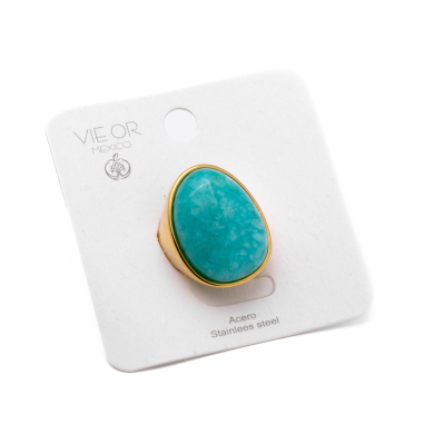 Anillo Y01004 Azul Acero Inoxidable 2A48