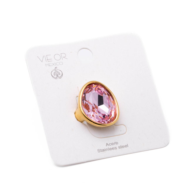 Anillo Y00993 Rosa Acero Inoxidable A29
