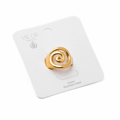 Anillo Y00959 Dorado Acero Inoxidable A48