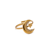 Anillo Y00929 Dorado Acero Inoxidable 2A15