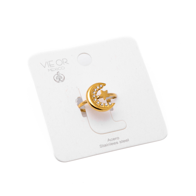 Anillo Y00929 Dorado Acero Inoxidable 2A15
