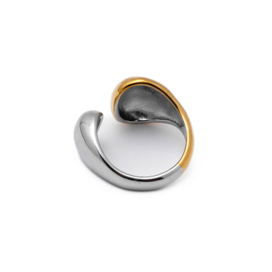 Anillo Y00954 Bicolor Acero Inoxidable 2A34