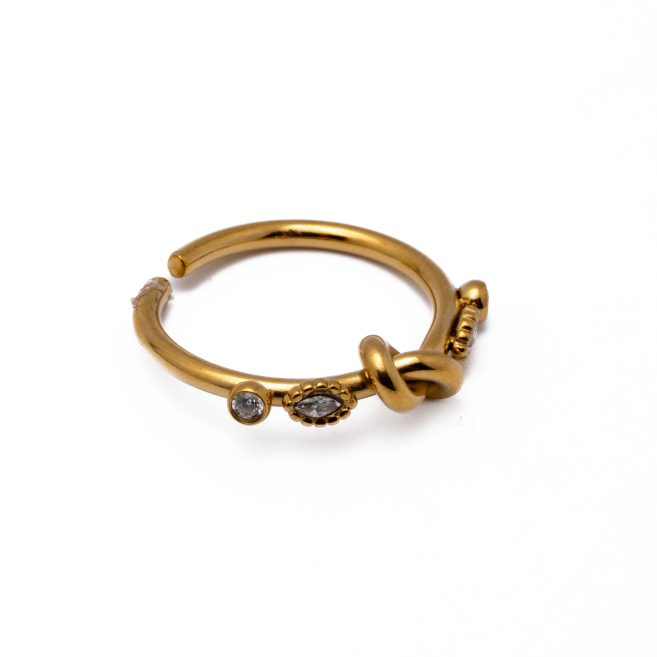 Anillo Y00939 Dorado Acero Inoxidable A31