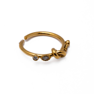 Anillo Y00939 Dorado Acero Inoxidable A31