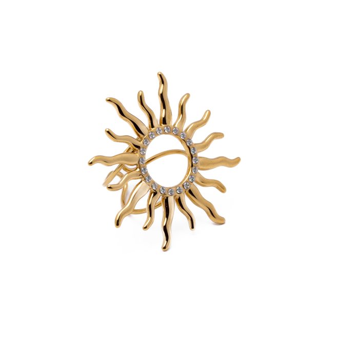 Anillo Y01029 Dorado Acero Inoxidable A14