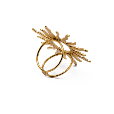 Anillo Y01029 Dorado Acero Inoxidable A14
