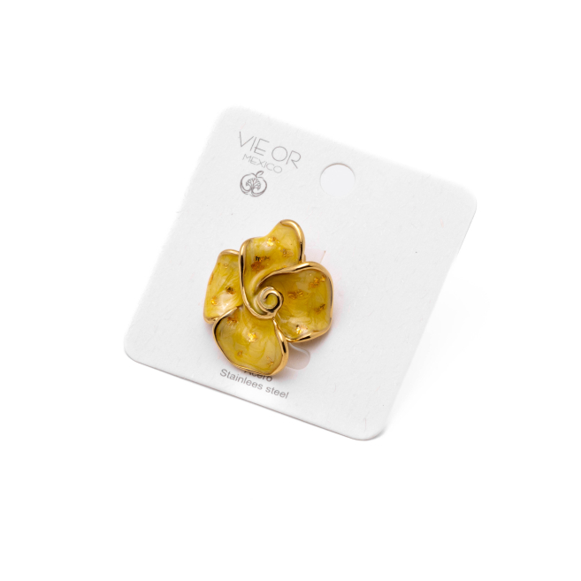 Anillo Y00945 Amarillo Acero Inoxidable 2A48