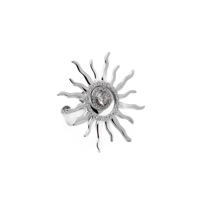 Anillo Y01072 Plateado Acero Inoxidable A14