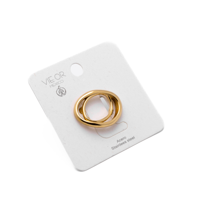 Anillo Y01013 Dorado Acero Inoxidable 2A45