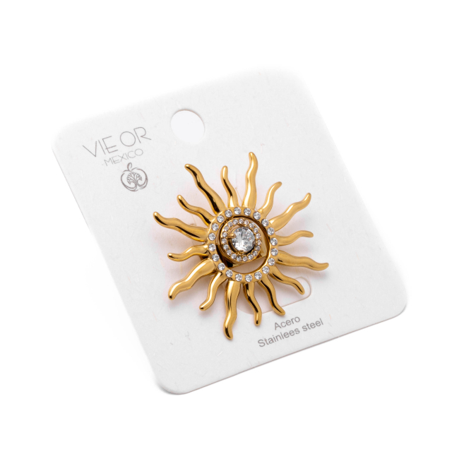 Anillo Y01072 Dorado Acero Inoxidable A14