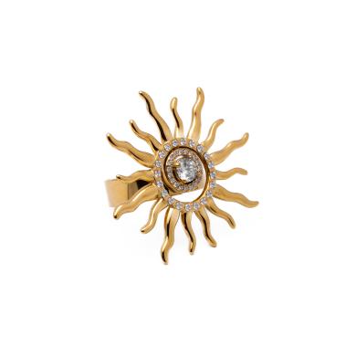 Anillo Y01072 Dorado Acero Inoxidable A14