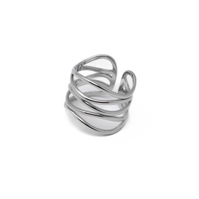 Anillo Y00949 Plateado Acero Inoxidable A37
