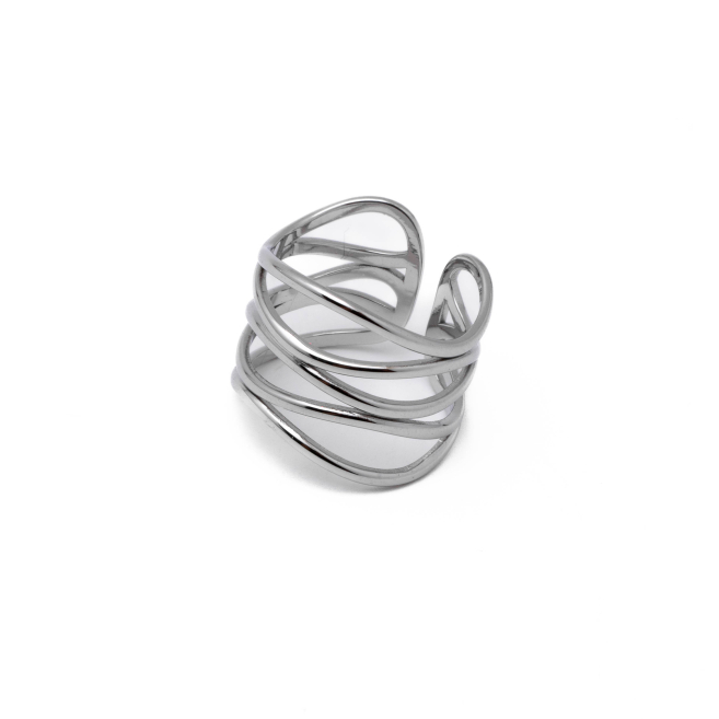 Anillo Y00949 Plateado Acero Inoxidable A37