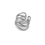 Anillo Y00949 Plateado Acero Inoxidable A37