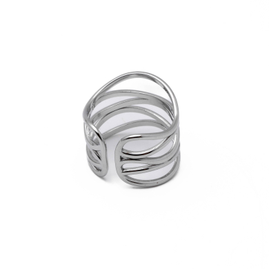 Anillo Y00949 Plateado Acero Inoxidable A37
