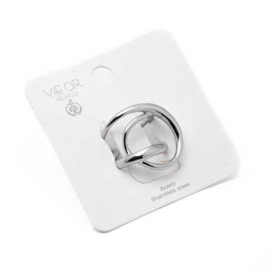 Anillo Y01016 Plateado Acero Inoxidable 2A510