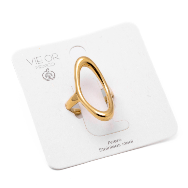 Anillo Y01008 Dorado Acero Inoxidable A49